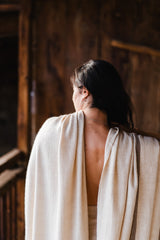 Assam Field Throw, 50% cashmere / 50% silk