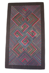 'Double Endless Knot in Blue', Tibetan Wall-hanging Art