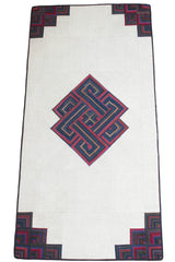 'Endless Knot with White Chuba', Tibetan Wall-hanging Art