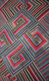 'Double Endless Knot in Blue', Tibetan Wall-hanging Art