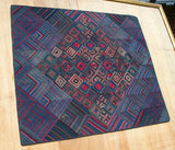 'Dze Stone Design with Lotus Pond', Tibetan Wall-Hanging Art