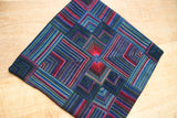 Cushion Cover, 'Lotus & Pond with Red', Tibetan Patchwork Art
