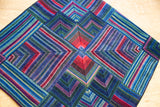 Cushion Cover, 'Lotus & Pond with Red', Tibetan Patchwork Art