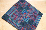 Cushion Cover, 'Lotus & Pond with Blue', Tibetan Patchwork Art