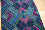 Cushion Cover, 'Lotus & Pond with Triple Red', Tibetan Patchwork Art