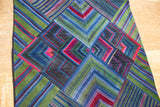 Cushion Cover, 'Lotus & Pond with Pink', Tibetan Patchwork Art