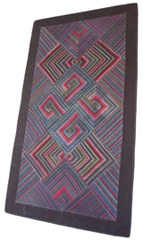 'Double Endless Knot in Blue', Tibetan Wall-hanging Art