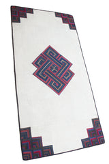 'Endless Knot with White Chuba', Tibetan Wall-hanging Art