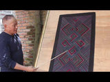 'Double Endless Knot in Blue', Tibetan Wall-hanging Art